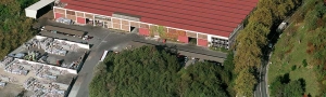 UCIN ALUMINIO, Fábrica de láminas de aluminio. Vista aérea de la fundición de aluminio en España.